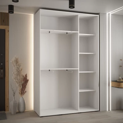 Šatní skříň ASIRI 3 - 150/45 cm, bílá / černá