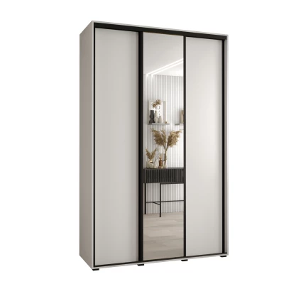 Šatní skříň ASIRI 3 - 160/45 cm, bílá / černá