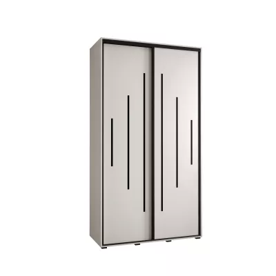 Šatní skříň ASIRI 12 - 140/45 cm, bílá / černá