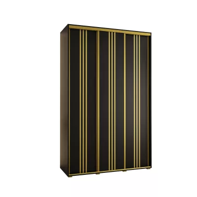 Šatní skříň ASIRI 6 - 150/60 cm, černá / zlatá