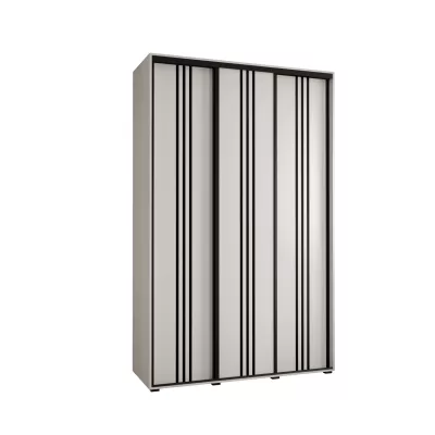 Šatní skříň ASIRI 6 - 150/60 cm, bílá / černá