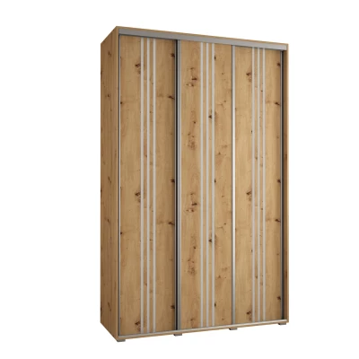 Šatní skříň ASIRI 6 - 150/45 cm, dub artisan / stříbrná