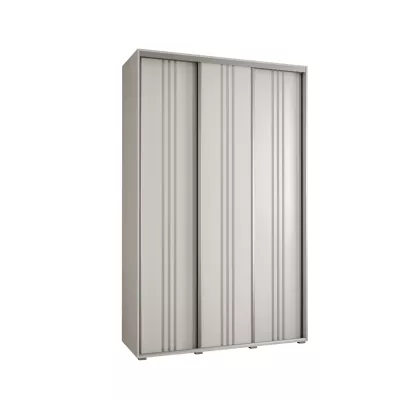 Šatní skříň ASIRI 6 - 150/45 cm, bílá / stříbrná