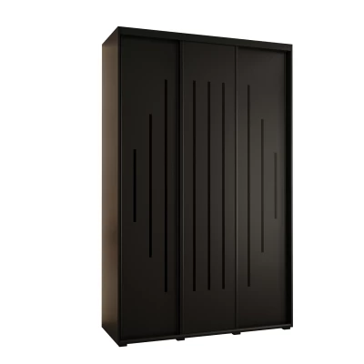 Šatní skříň ASIRI 12 - 160/45 cm, černá / černá