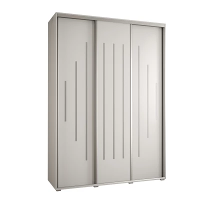Šatní skříň ASIRI 12 - 180/45 cm, bílá / stříbrná