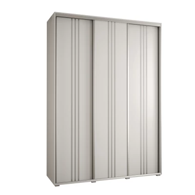 Šatní skříň ASIRI 6 - 180/45 cm, bílá / stříbrná