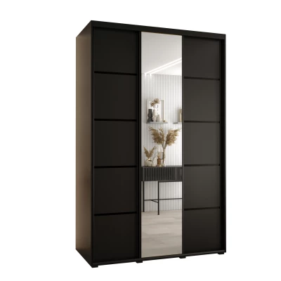 Šatní skříň ASIRI 5 - 160/60 cm, černá / černá
