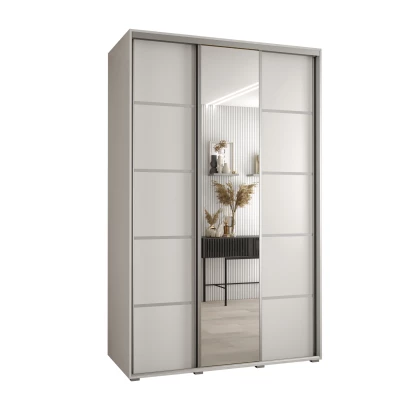 Šatní skříň ASIRI 5 - 160/60 cm, bílá / stříbrná