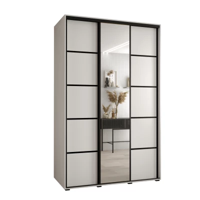 Šatní skříň ASIRI 5 - 160/45 cm, bílá / černá
