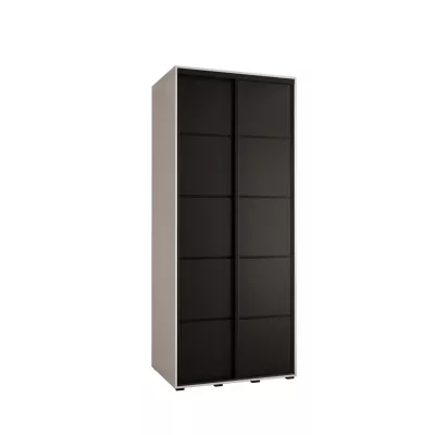 Šatní skříň ASIRI 4 - 100/60 cm, bílá / černá / černá