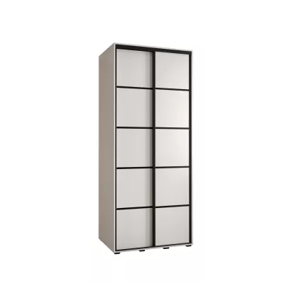 Šatní skříň ASIRI 4 - 100/45 cm, bílá / černá
