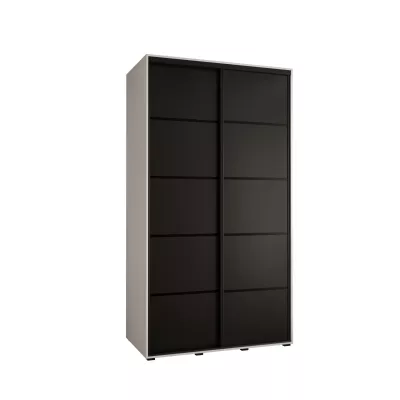 Šatní skříň ASIRI 4 - 140/60 cm, bílá / černá / černá