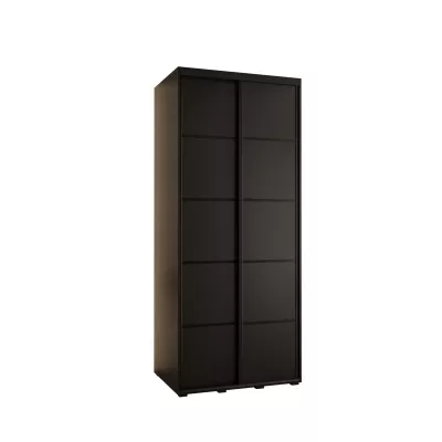 Šatní skříň ASIRI 4 - 120/60 cm, černá / černá