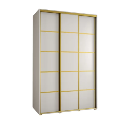 Šatní skříň ASIRI 4 - 150/60 cm, bílá / zlatá