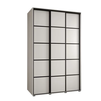 Šatní skříň ASIRI 4 - 150/60 cm, bílá / černá
