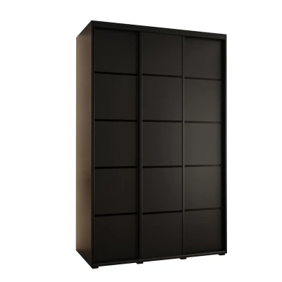 Šatní skříň ASIRI 4 - 150/45 cm, černá / černá