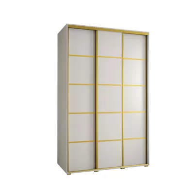 Šatní skříň ASIRI 4 - 150/45 cm, bílá / zlatá