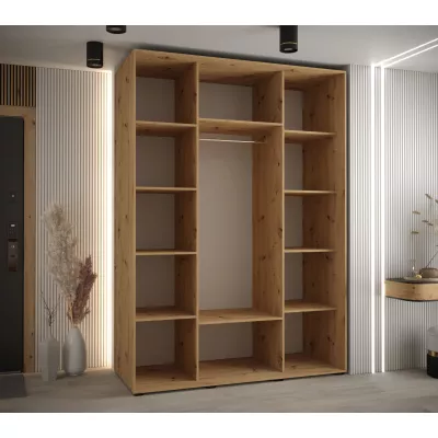 Šatní skříň ASIRI 4 - 160/60 cm, dub artisan / černá