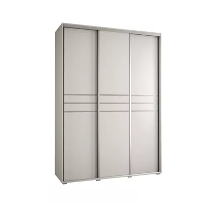Šatní skříň ASIRI 10 - 170/45 cm, bílá / stříbrná