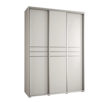 Šatní skříň ASIRI 10 - 180/45 cm, bílá / stříbrná