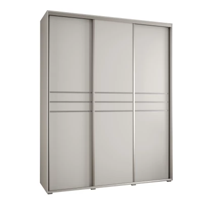 Šatní skříň ASIRI 10 - 190/45 cm, bílá / stříbrná