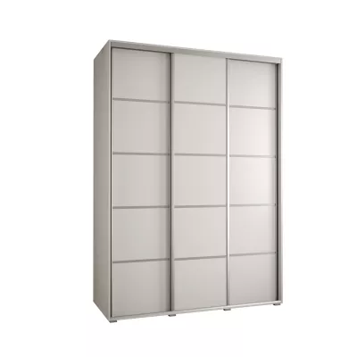 Šatní skříň ASIRI 4 - 170/60 cm, bílá / stříbrná