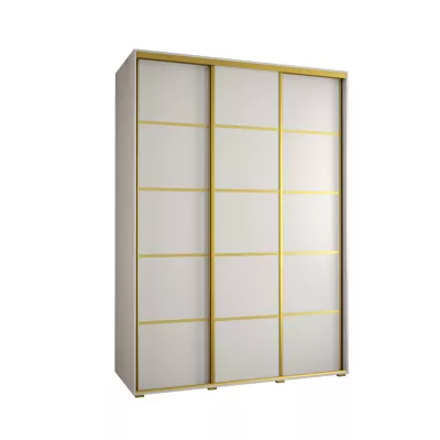 Šatní skříň ASIRI 4 - 180/60 cm, bílá / zlatá
