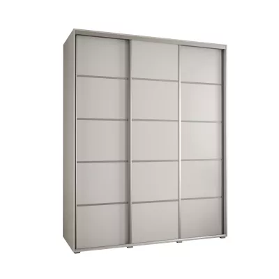 Šatní skříň ASIRI 4 - 200/60 cm, bílá / stříbrná