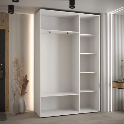 Šatní skříň ASIRI 5 - 150/45 cm, bílá / zlatá