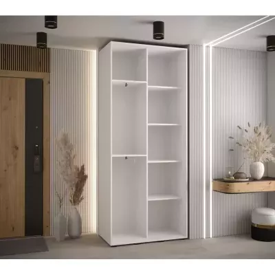 Šatní skříň ASIRI 7 - 110/45 cm, bílá / zlatá