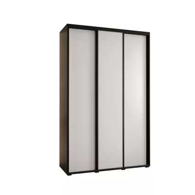 Šatní skříň YVONA 1 - 160/45 cm, černá / bílá / černá