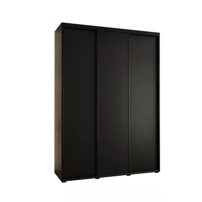 Šatní skříň YVONA 1 - 170/45 cm, černá / černá