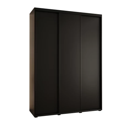 Šatní skříň YVONA 1 - 180/45 cm, černá / černá