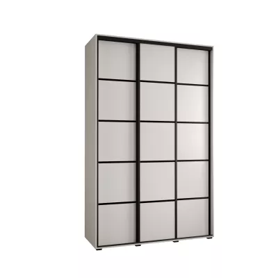 Šatní skříň YVONA 4 - 160/45 cm, bílá / černá