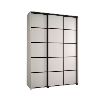 Šatní skříň YVONA 4 - 170/45 cm, bílá / černá