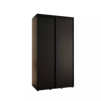 Šatní skříň YVONA 1 - 130/60 cm, černá / černá