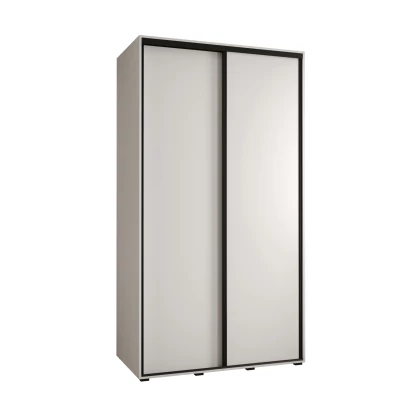 Šatní skříň YVONA 1 - 130/60 cm, bílá / černá