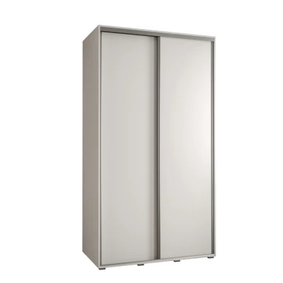 Šatní skříň YVONA 1 - 140/60 cm, bílá / stříbrná