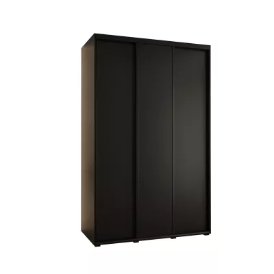 Šatní skříň YVONA 1 - 150/60 cm, černá / černá