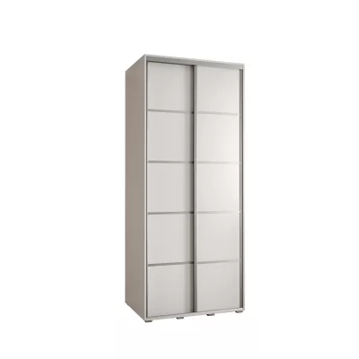 Šatní skříň YVONA 4 - 100/60 cm, bílá / stříbrná