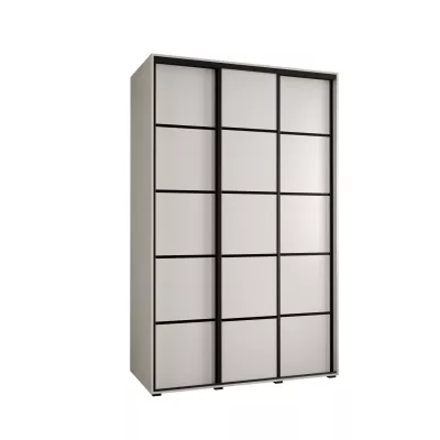 Šatní skříň YVONA 4 - 150/60 cm, bílá / černá
