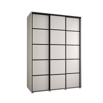 Šatní skříň YVONA 4 - 170/60 cm, bílá / černá