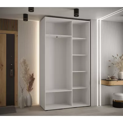 Šatní skříň YVONA 10 - 130/45 cm, bílá / dub artisan / černá