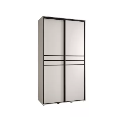 Šatní skříň YVONA 10 - 130/45 cm, bílá / černá