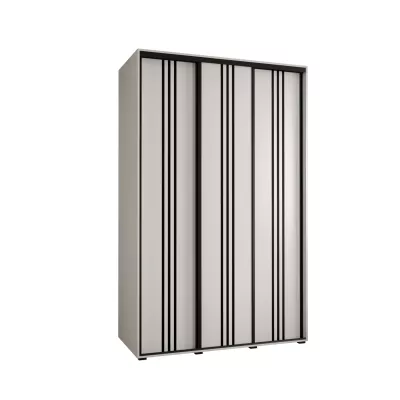 Šatní skříň YVONA 6 - 150/60 cm, bílá / černá