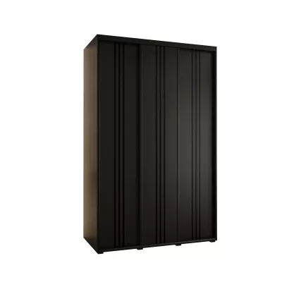 Šatní skříň YVONA 6 - 160/60 cm, černá / černá