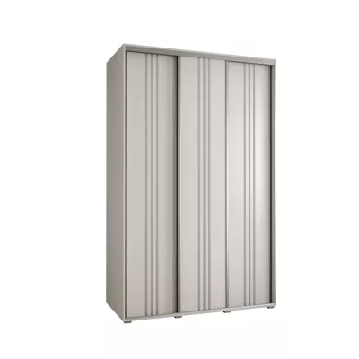 Šatní skříň YVONA 6 - 160/60 cm, bílá / stříbrná
