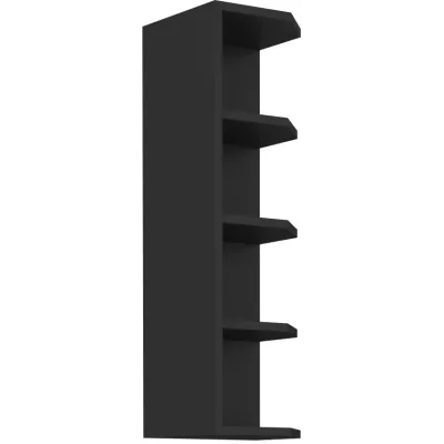 Vysoká rohová skříňka AGAFIJA - šířka 30 cm, černá