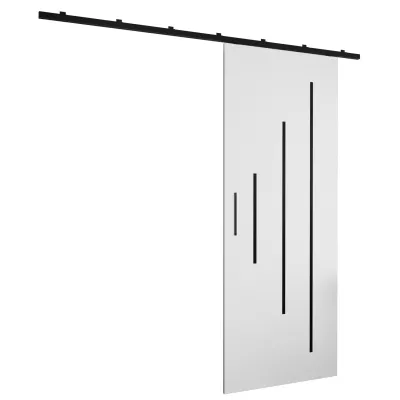 Posuvné dveře s černým úchytem PERDITA 3 - 90 cm, bílé
