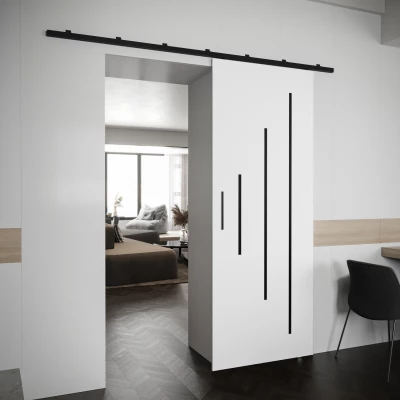 Posuvné dveře s černým úchytem PERDITA 3 - 80 cm, bílé